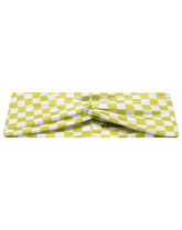 Lime Green Checkered Mom Headband
